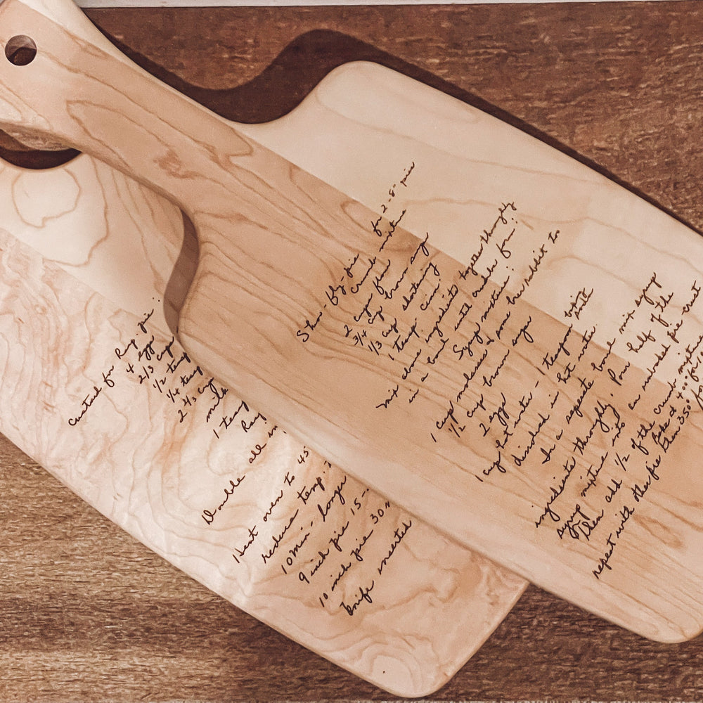 Engraved Cutting Board with Cut Out