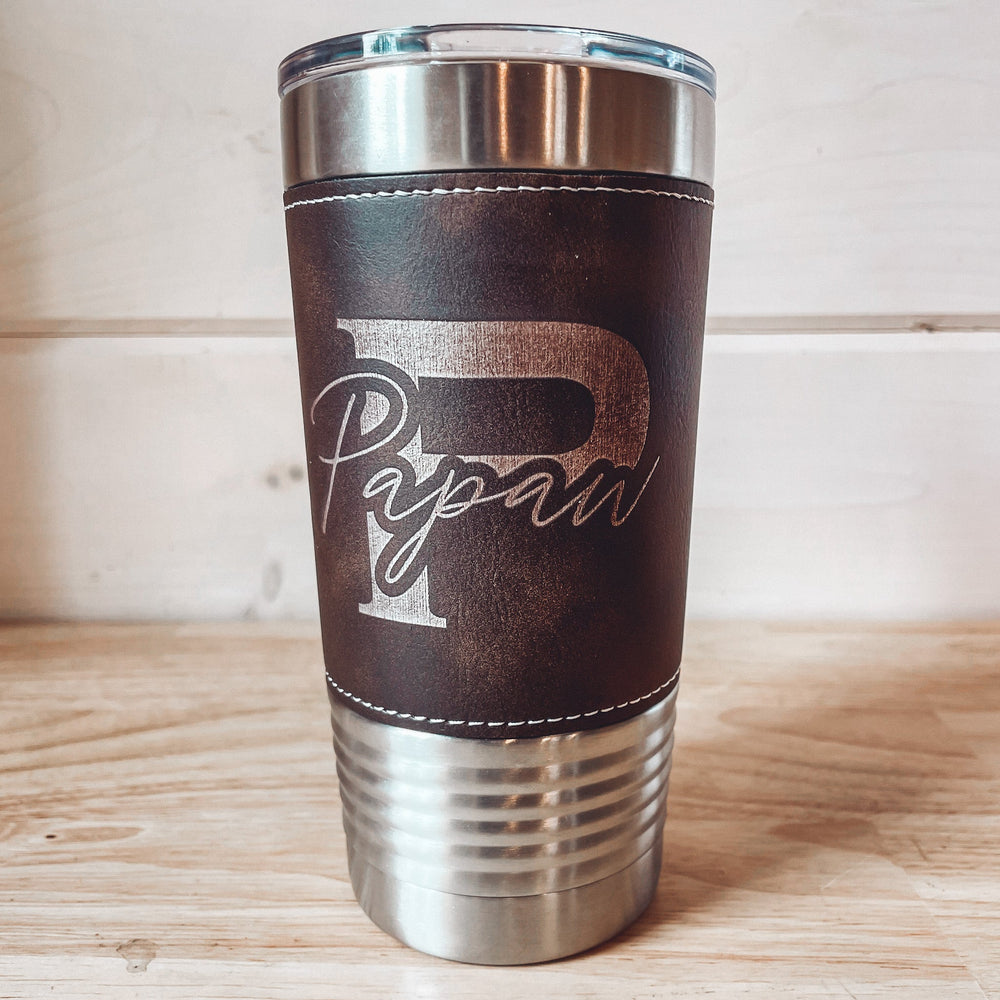 Engraved Leatherette Tumbler