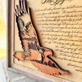 "The Cape" Handcrafted Wooden Artwork with Calligraphy