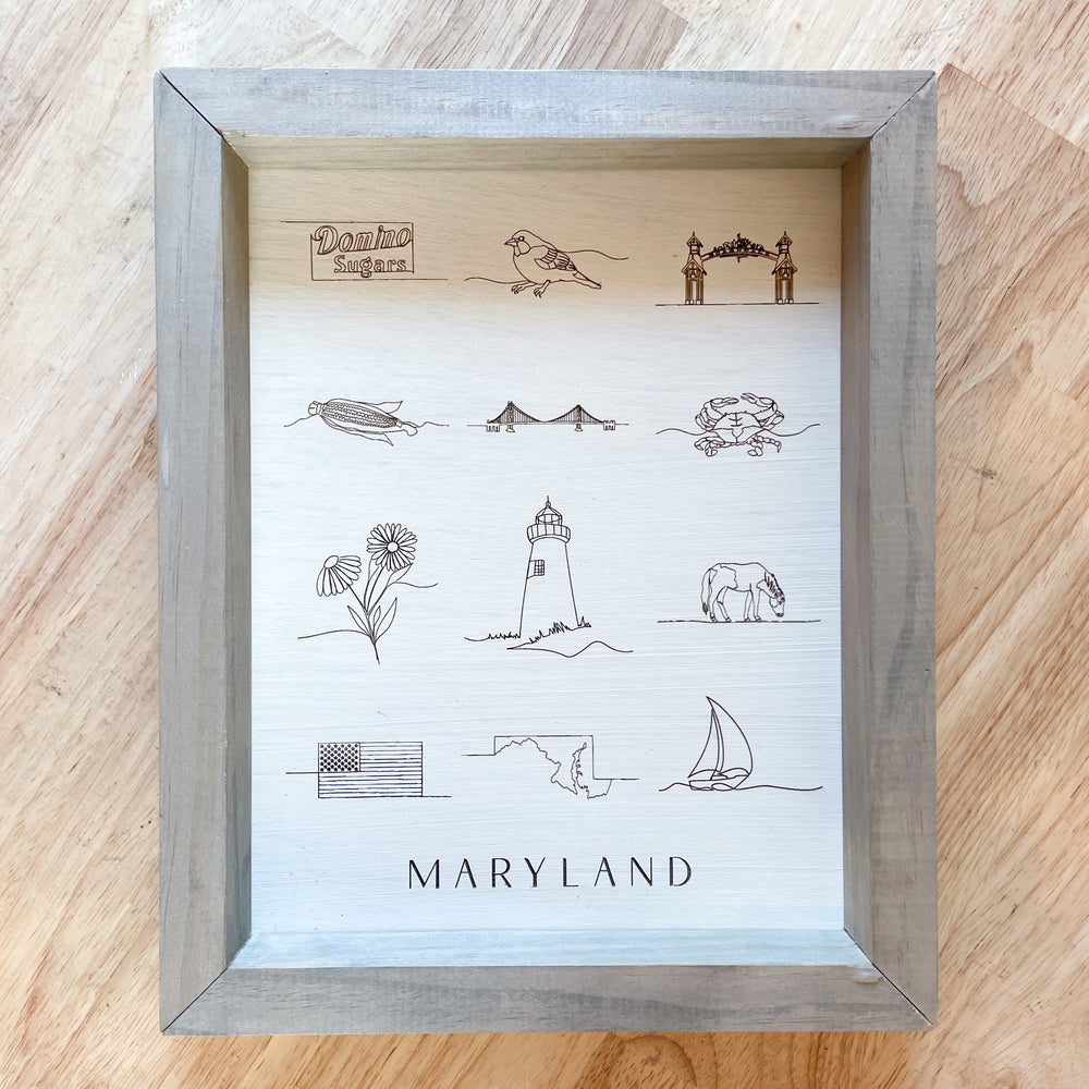 Maryland Single-Line Artwork Decor