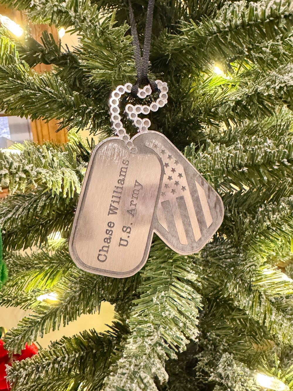 Dog Tags Christmas Ornament