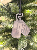 Dog Tags Christmas Ornament