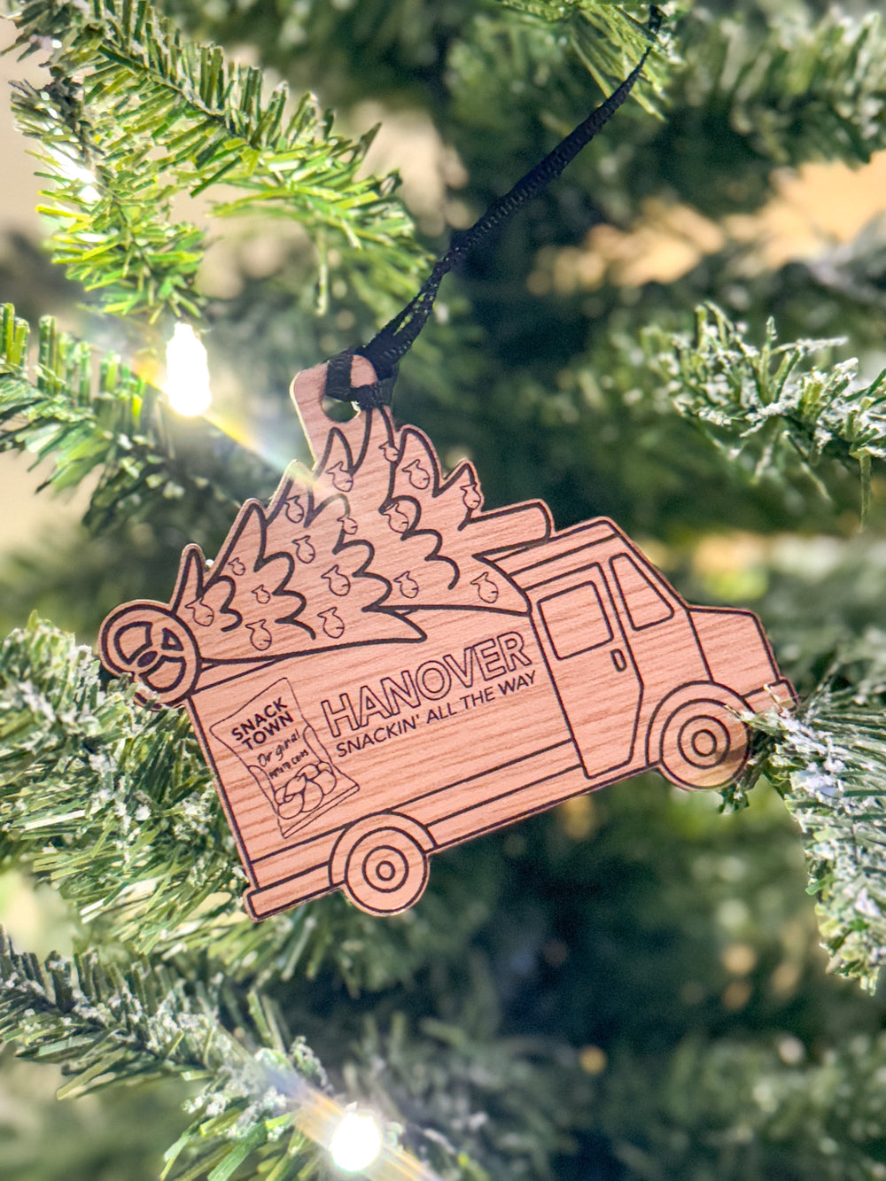 Snack Town Christmas Truck Ornament