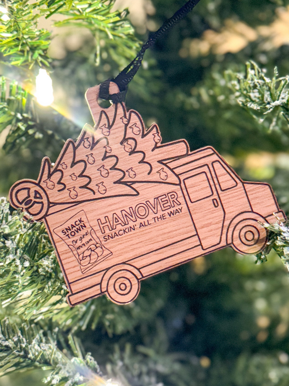 Snack Town Christmas Truck Ornament