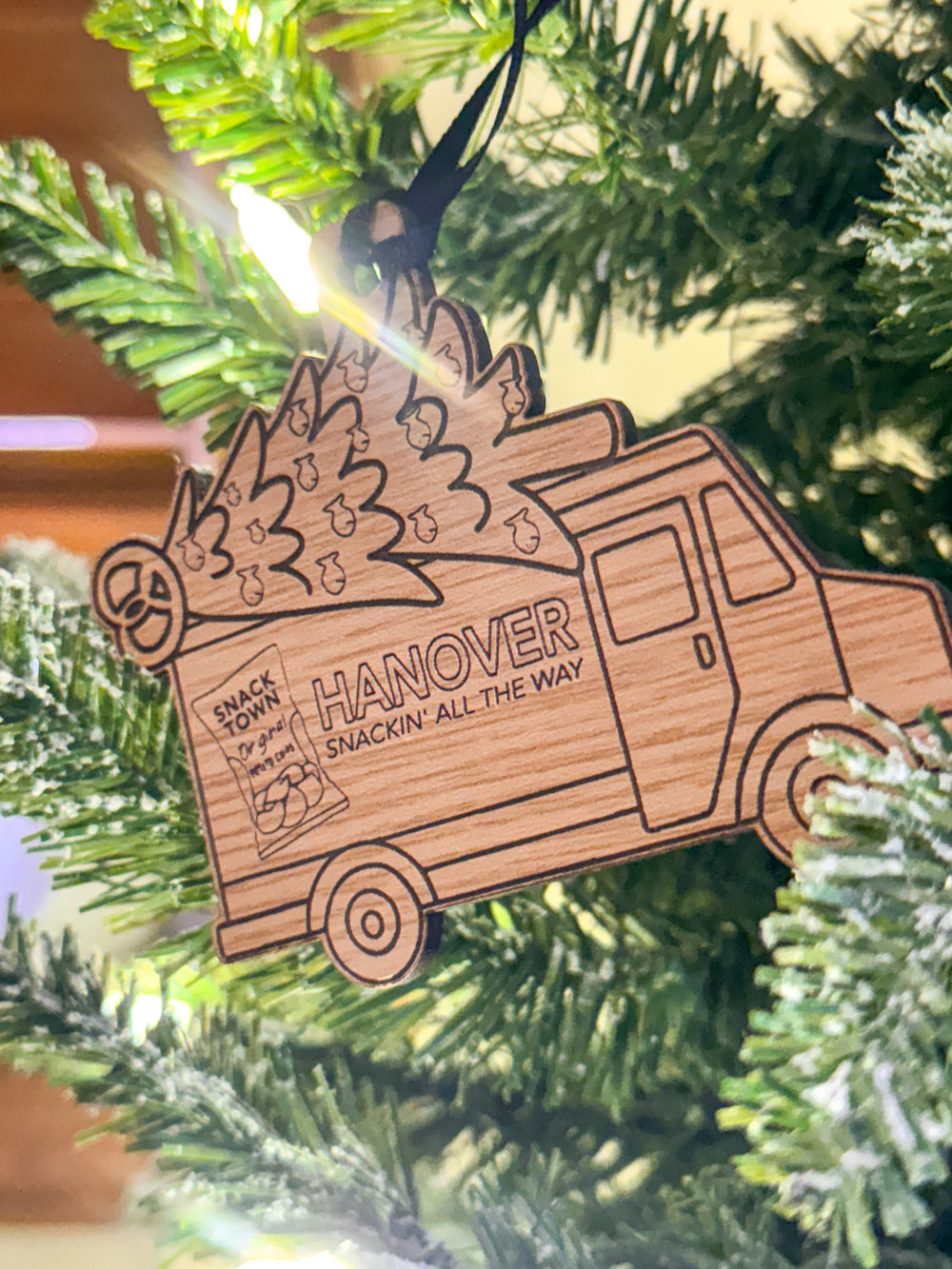 Snack Town Christmas Truck Ornament