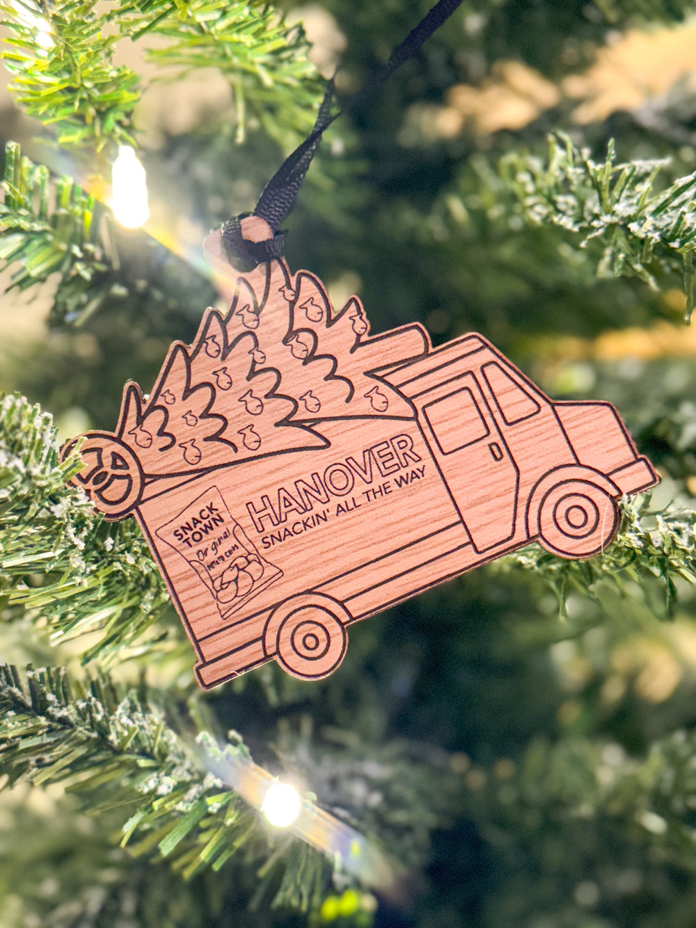 Snack Town Christmas Truck Ornament