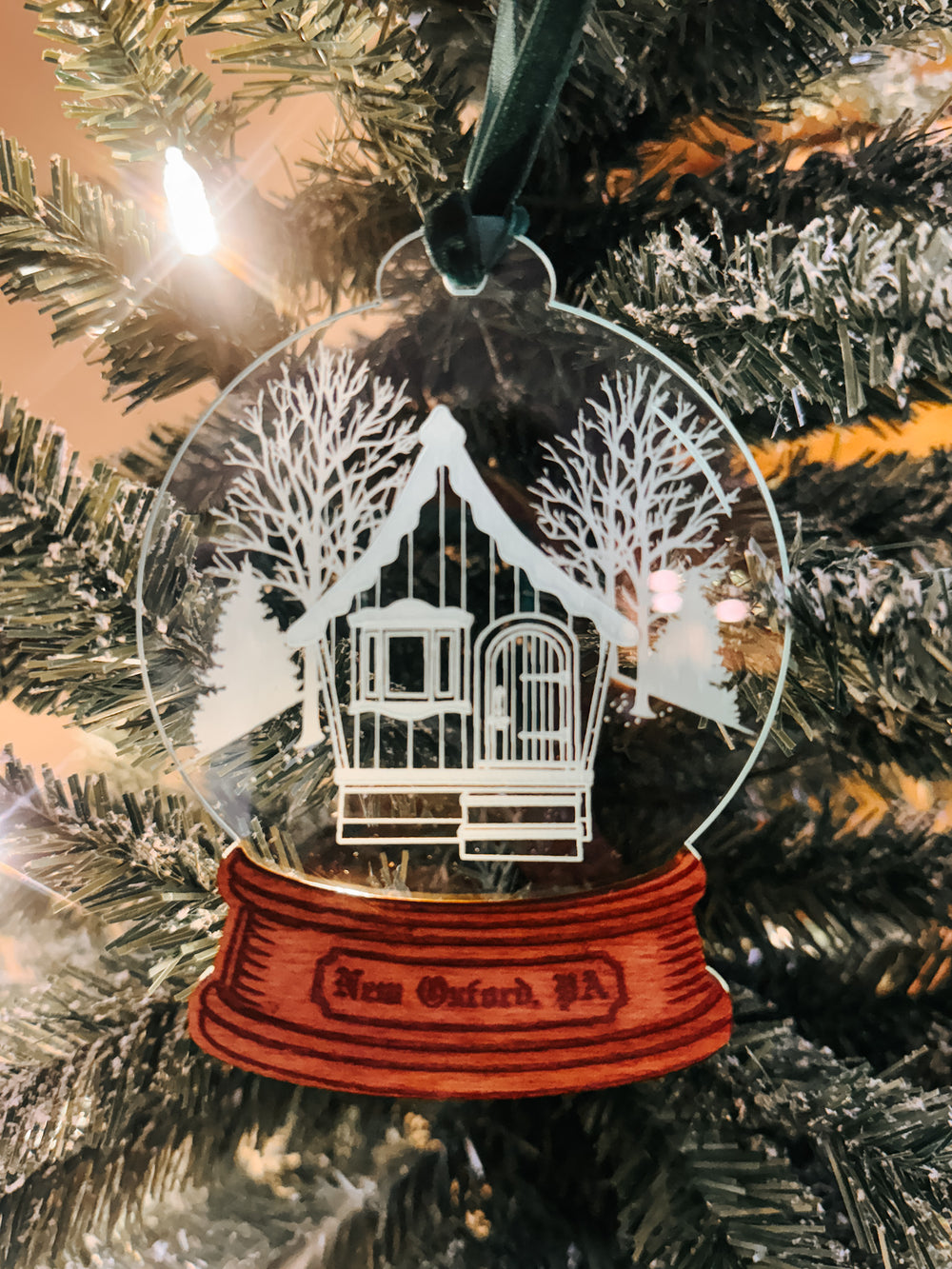 Snack Town Snow Globe Ornaments