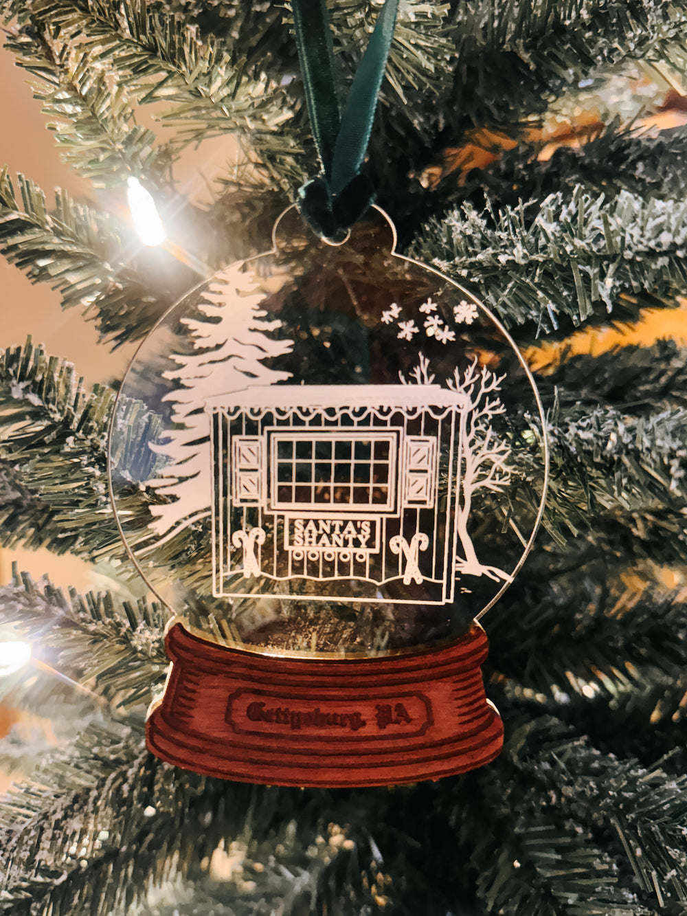 Snack Town Snow Globe Ornaments