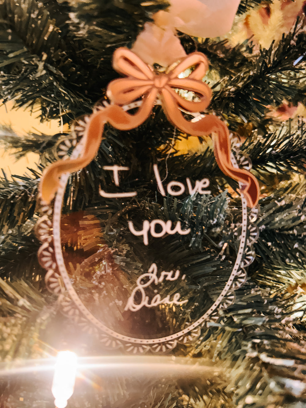 Custom Engraved Handwriting Ornament