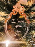 Custom Engraved Handwriting Ornament