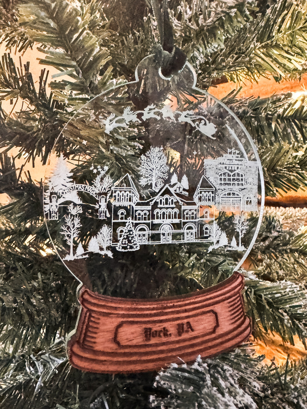 Snack Town Snow Globe Ornaments