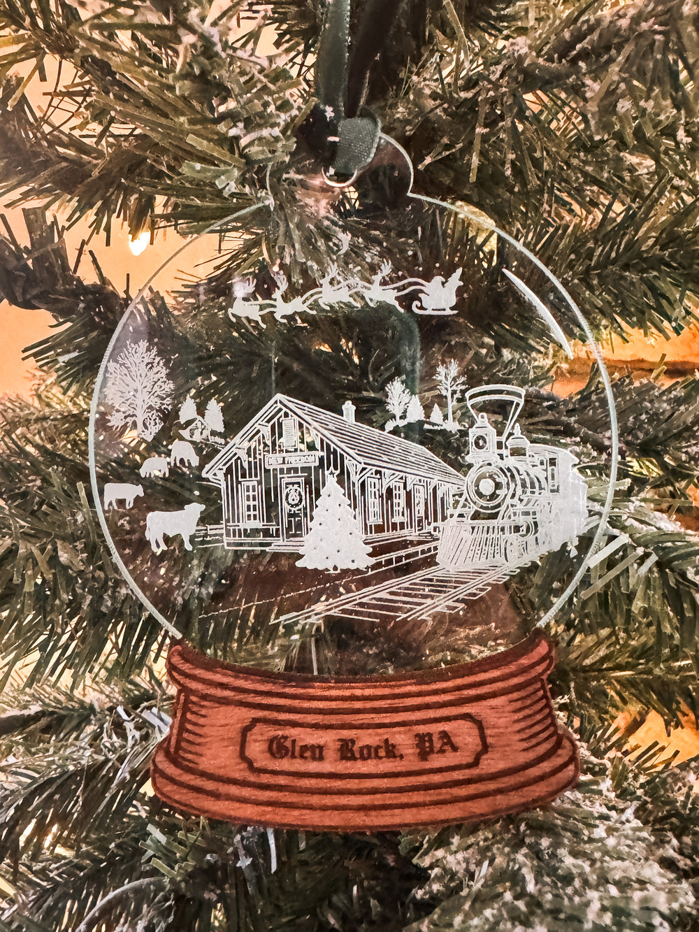 Snack Town Snow Globe Ornaments