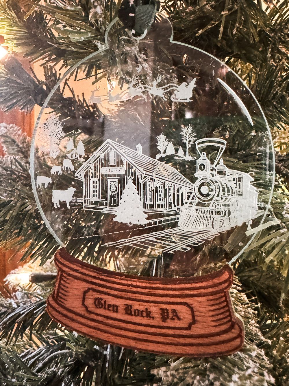 Snack Town Snow Globe Ornaments
