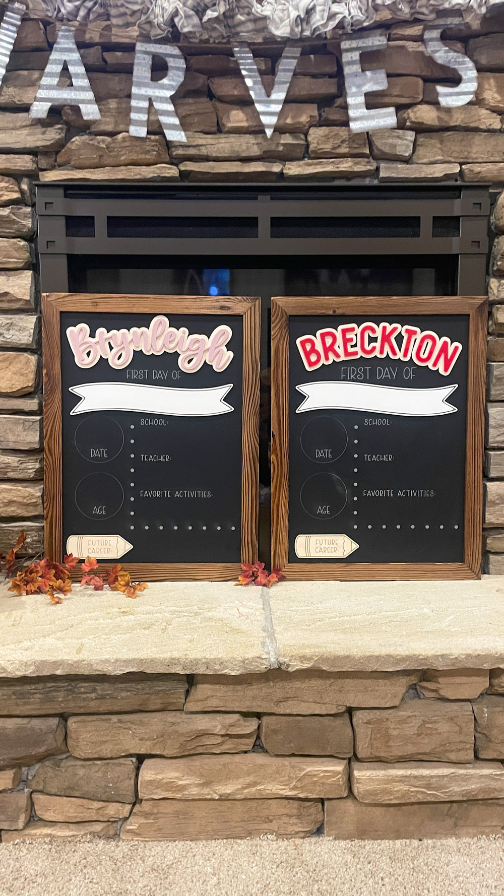 Rustic Back to School Chalkboards