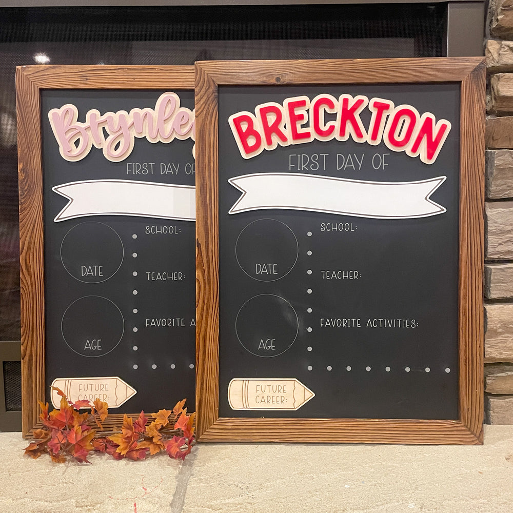 Rustic Back to School Chalkboards