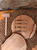 Coastal Themed Serving Tray with Cheese Knives Set