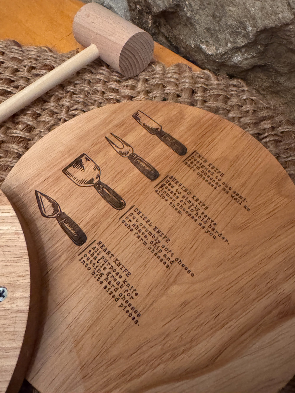 Coastal Themed Serving Tray with Cheese Knives Set