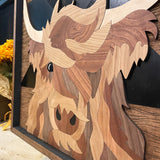 Highland Cow Wooden Mosiac - Large