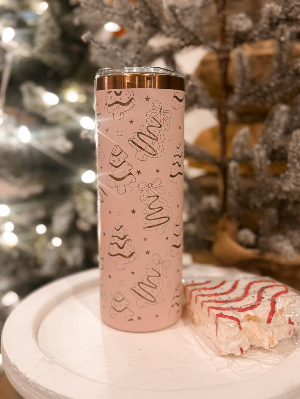 Christmas Candy Cakes - 22oz Slim Tumbler