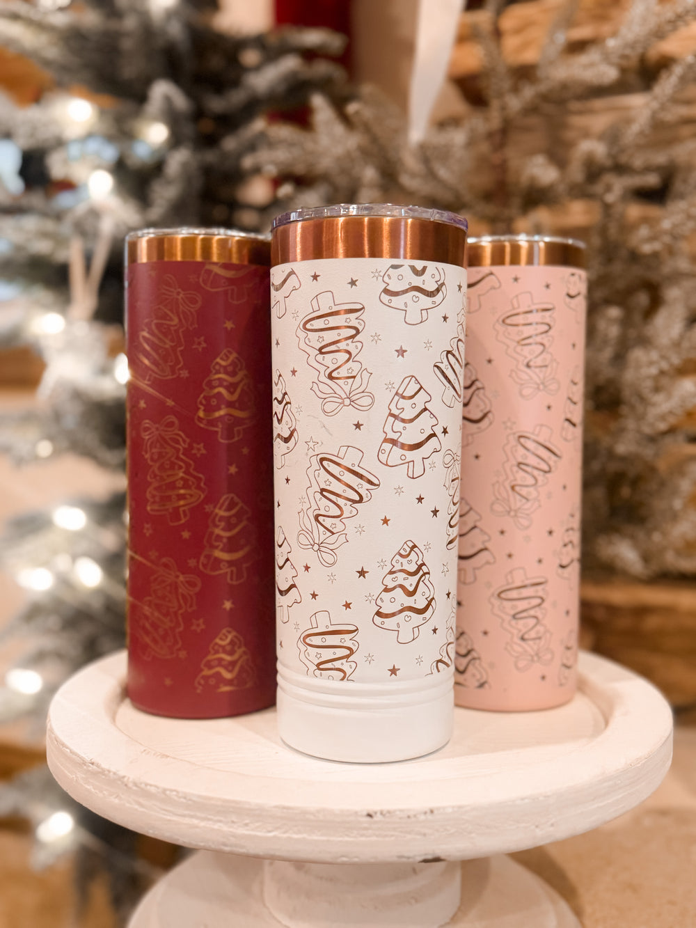 Christmas Candy Cakes - 22oz Slim Tumbler