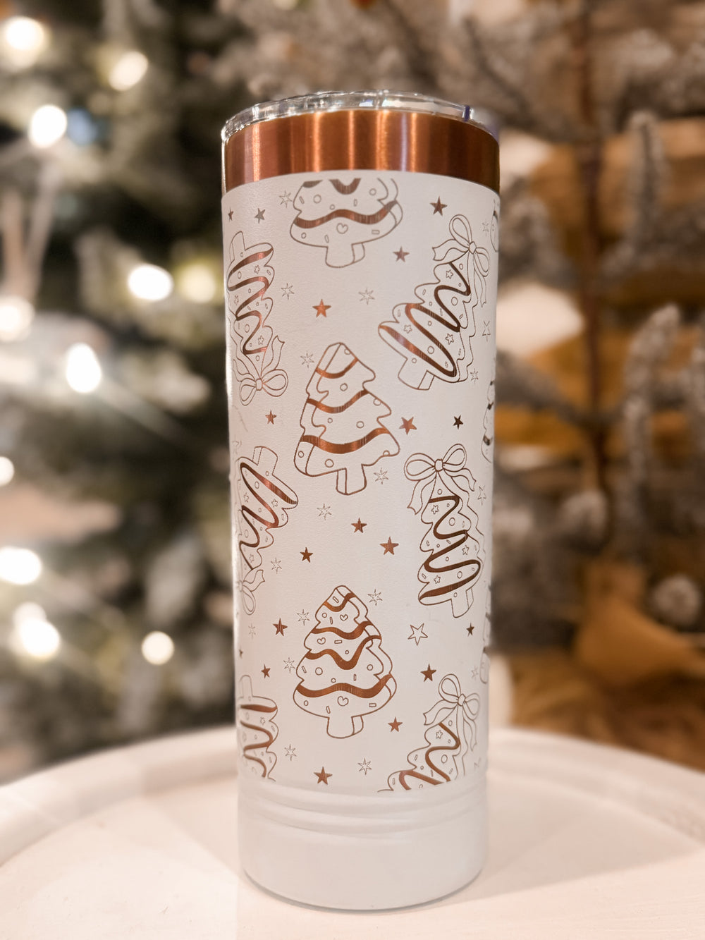 Christmas Candy Cakes - 22oz Slim Tumbler