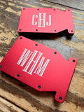 Engraved Metal Notch Wallets