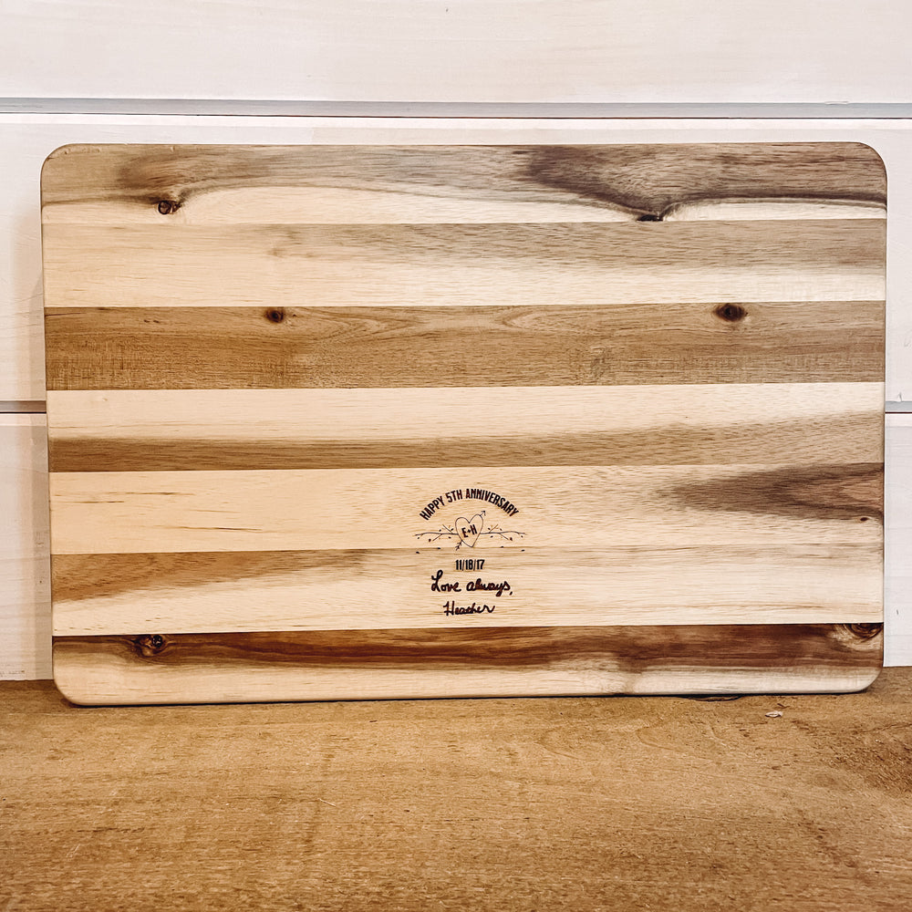 Engraved Butcher Block with Juice Groove