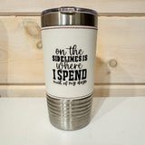 20oz Leather Wrapped Baseball Tumbler