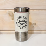 20oz Leather Wrapped Baseball Tumbler