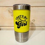 20oz Leather Wrapped Softball Tumbler