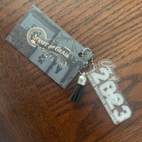 "Class of" Graduation Block Style Keychain