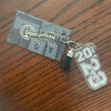 "Class of" Graduation Block Style Keychain