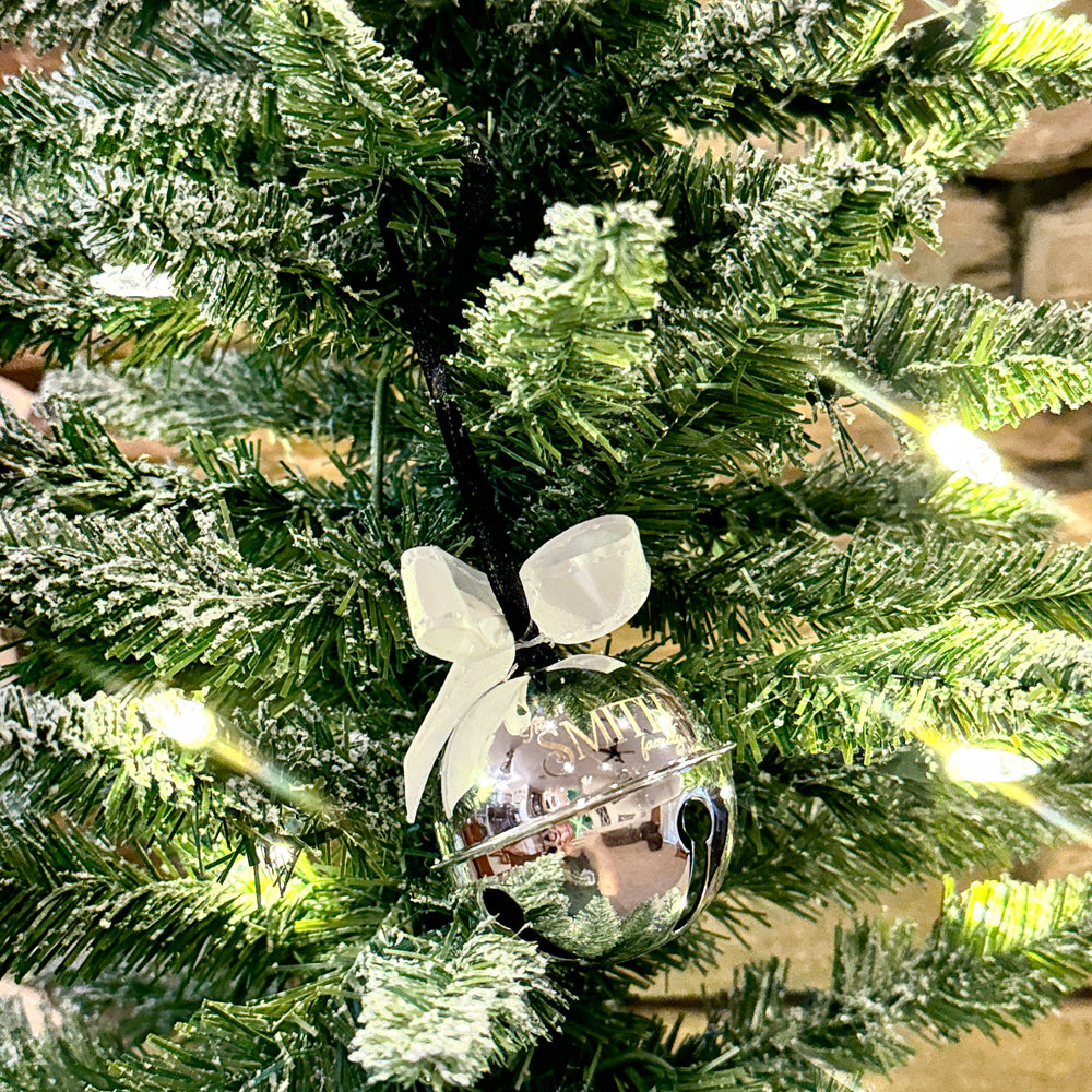 Personalized Silver "Believe" Bell Ornament