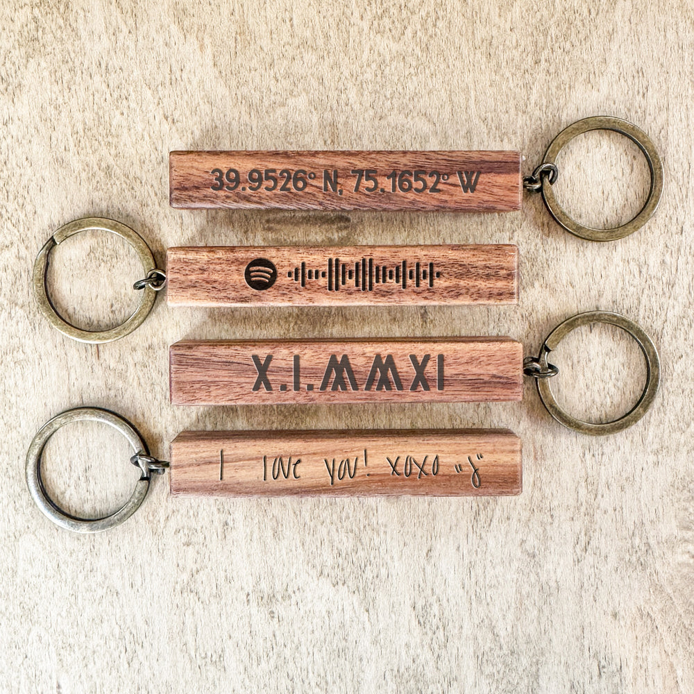 Love Story Wooden Keychain *Read Description*