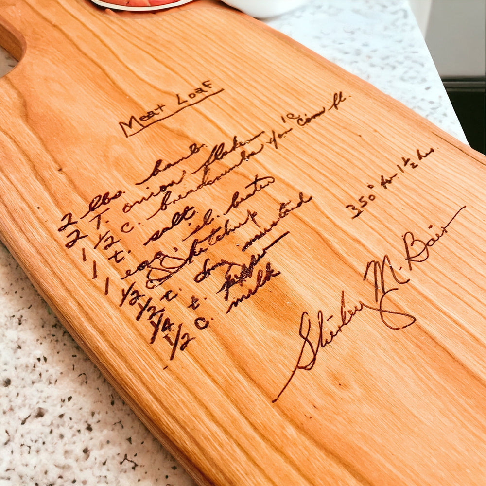Engraved Wood Cutting Board with Juice Groove