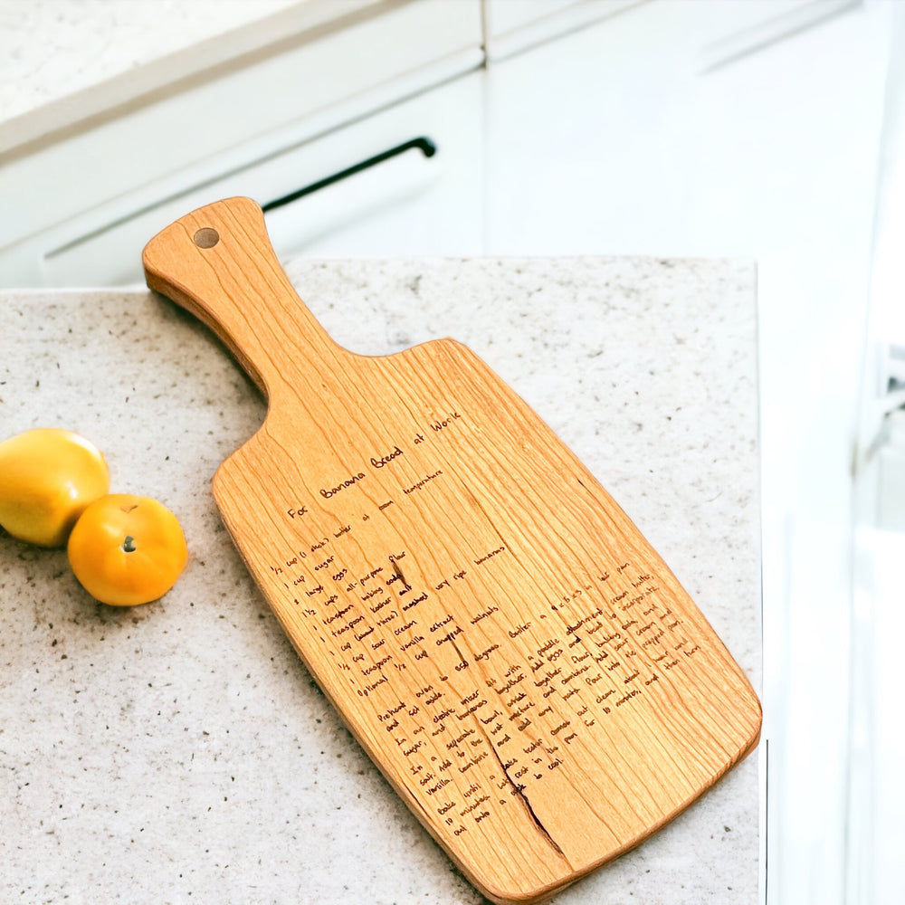 Engraved Cutting Board with Wooden Handle