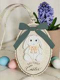Vintage Bunny Easter Basket Tag