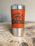 20oz Leather Wrapped Basketball Tumbler
