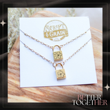 Piece of my Heart Lock Pendant Necklace