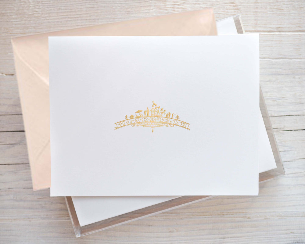 Boardwalk Foil Pressed Note Card