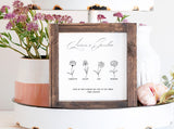 Birth Flower Box Frame Sign