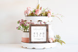 Birth Flower Box Frame Sign