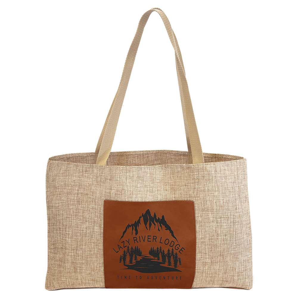 Game Day Leatherette Canvas Tote Bag