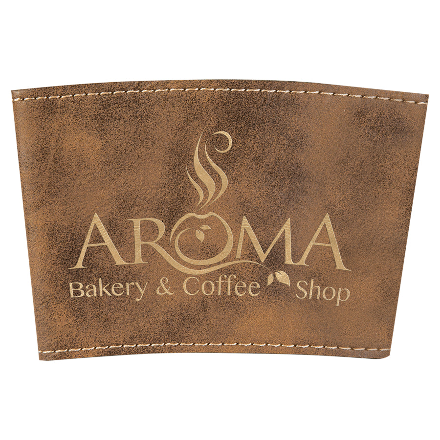Leather Engraved Coffee Sleeve