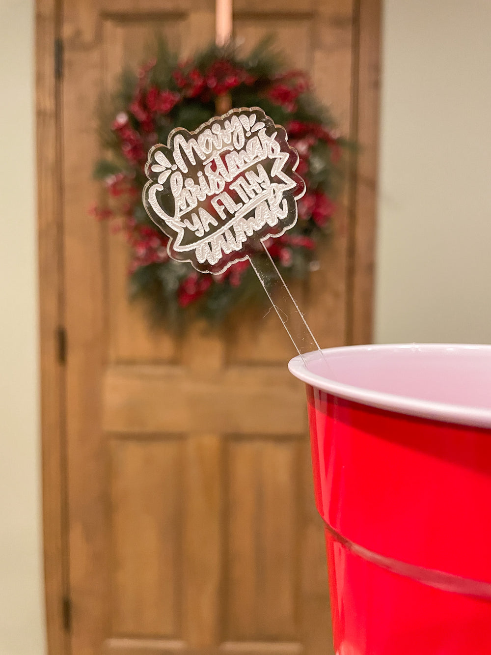 Christmas Theme Swizzle Sticks (Drink Stirrers)