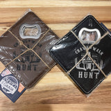 Leather Bottle Opener Coaster Sets