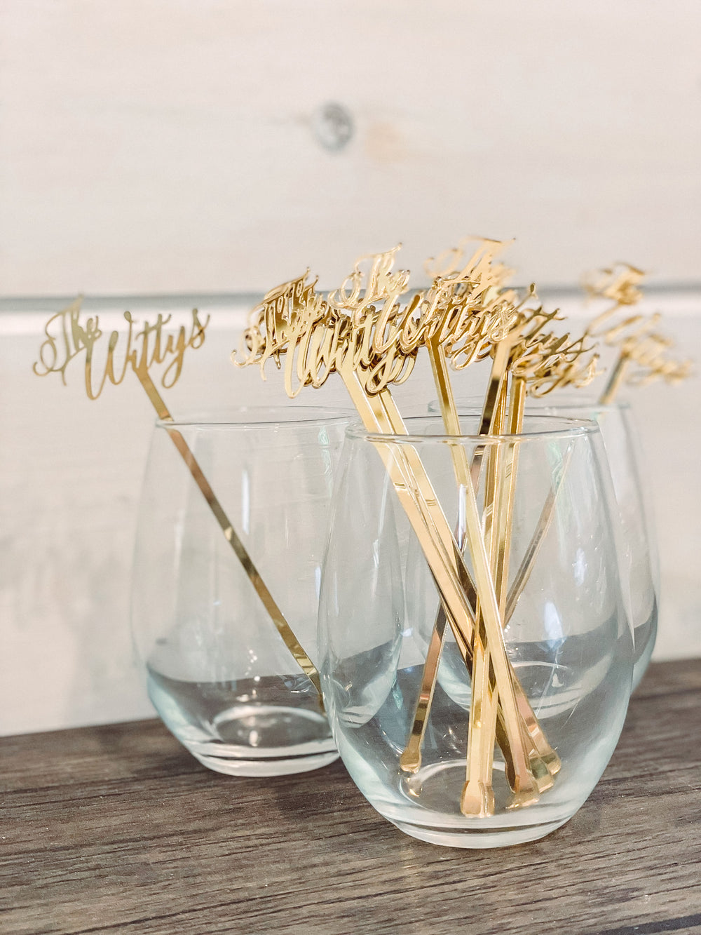 20 Cross Cocktail Stirrers - Rainbow Acrylic Drink Stir Sticks For Baptism & Communion Parties