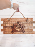 Rustic 3D Crab Sign