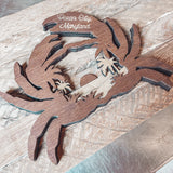 Rustic 3D Crab Sign