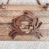 Rustic 3D Crab Sign